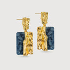 Marble Gold Drop Earrings