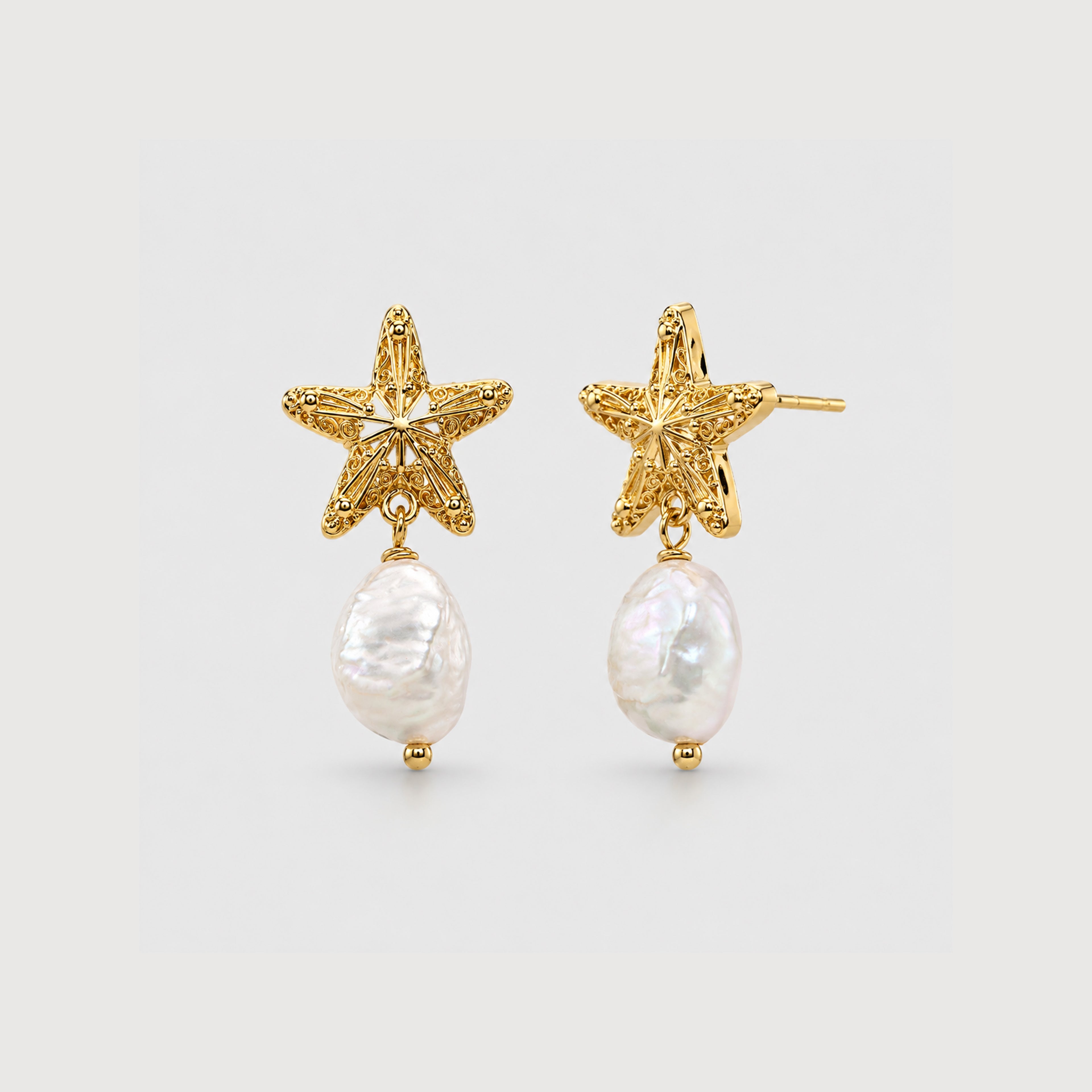 Star Baroque Pearl Earrings