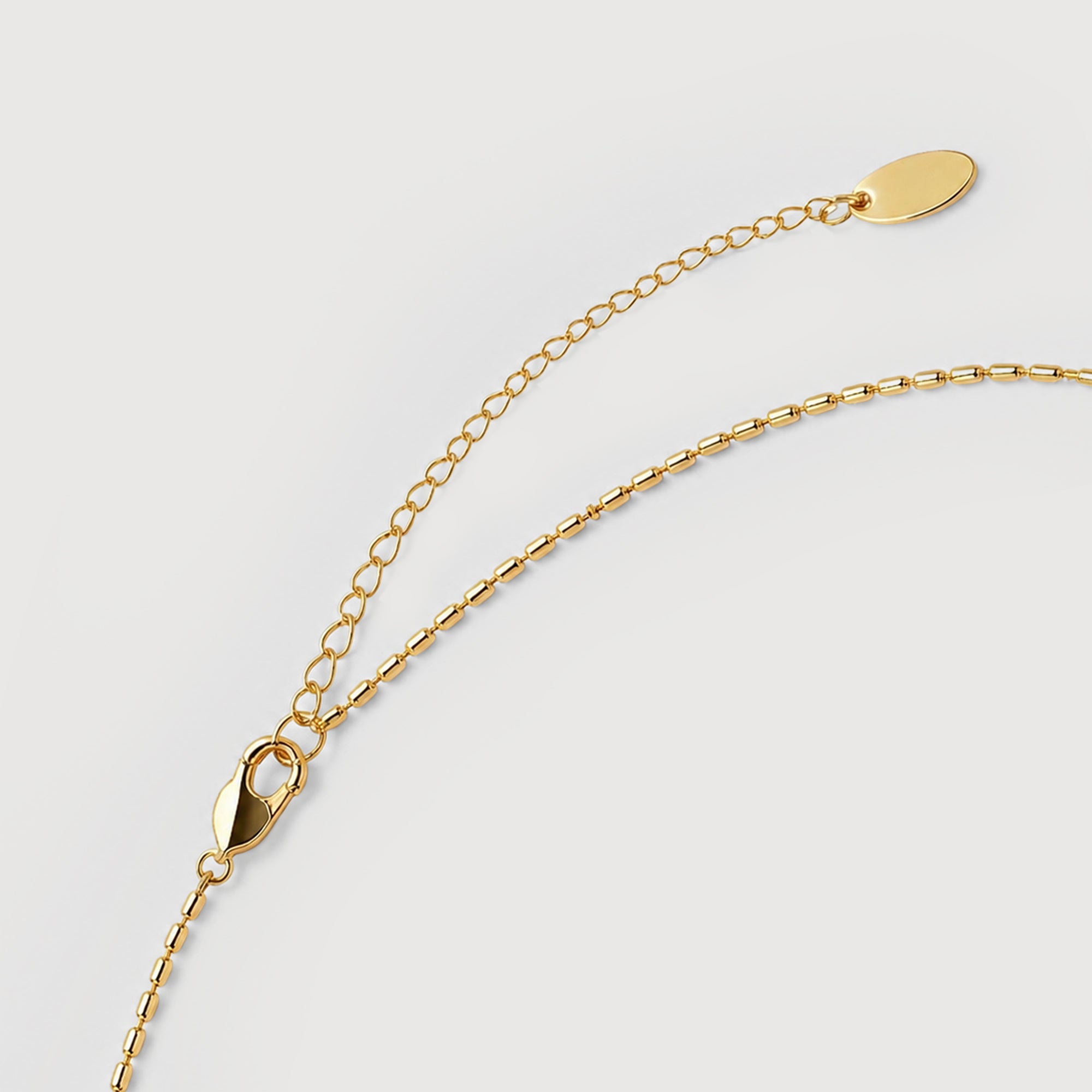 Golden Pearl Charm Necklace