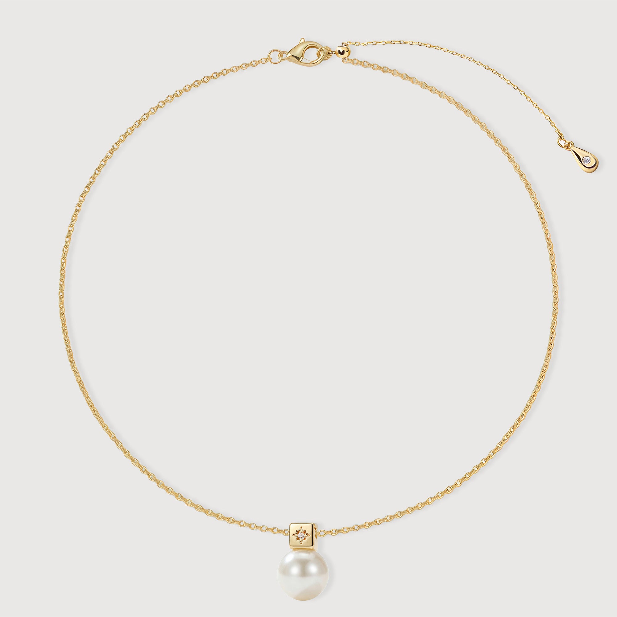 Gold Pearl Star Necklace