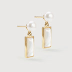 Pearl Bar Drop Earrings