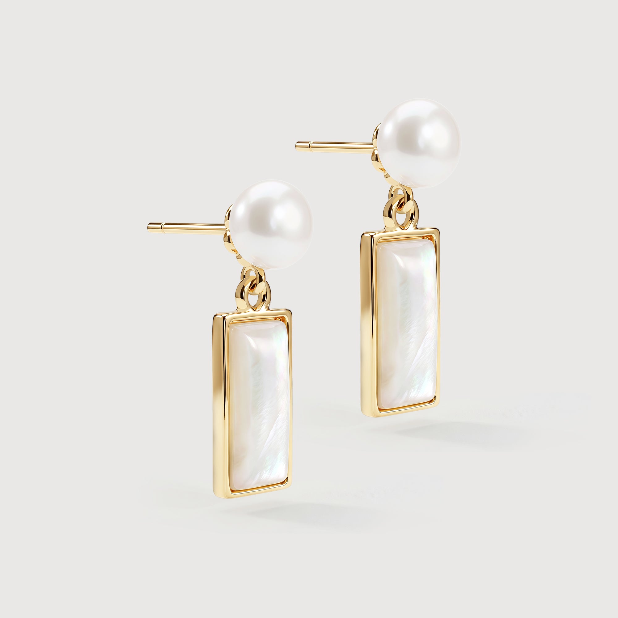 Pearl Bar Drop Earrings