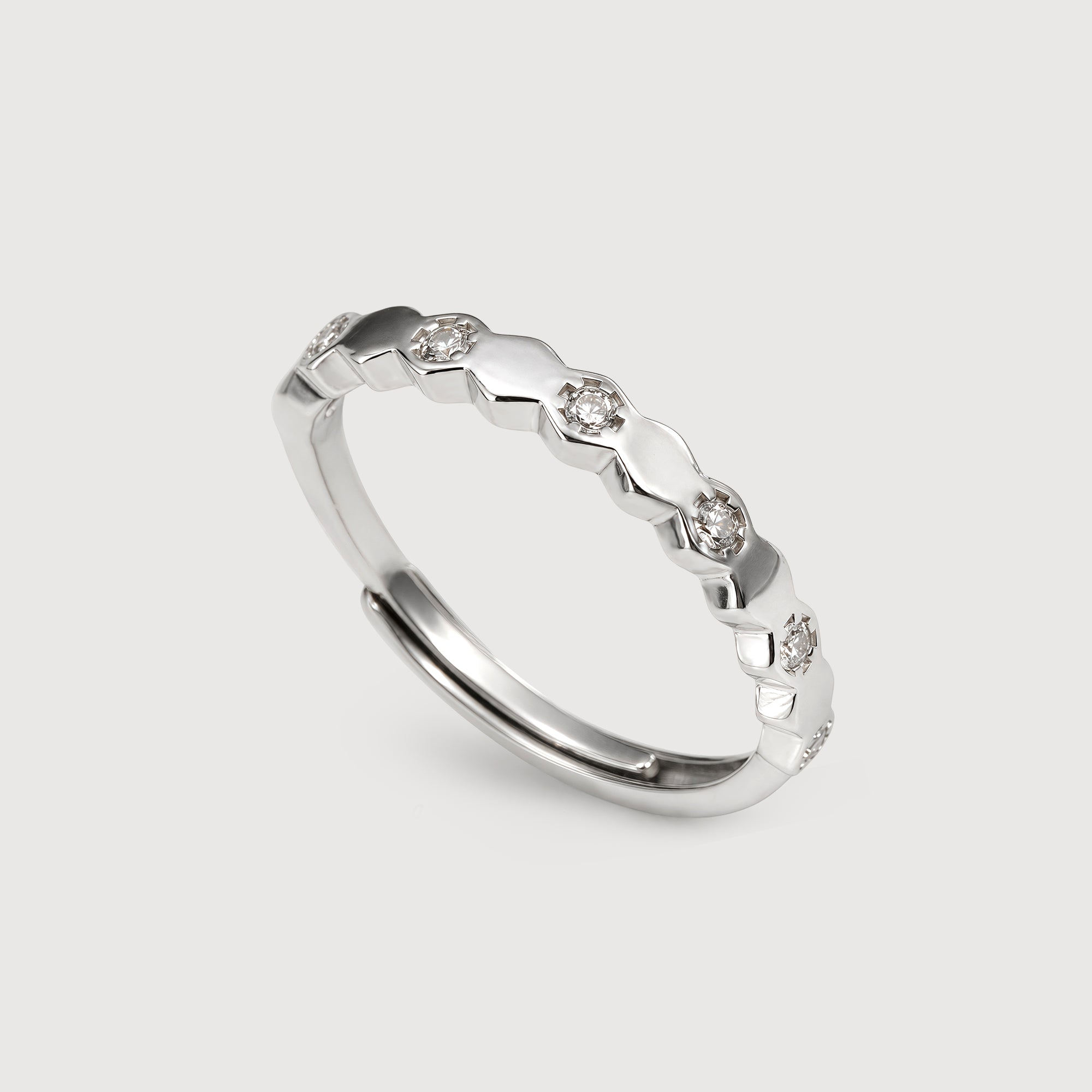 Zircon Facet Band Ring