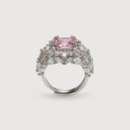 Pink Zircon Crown Ring