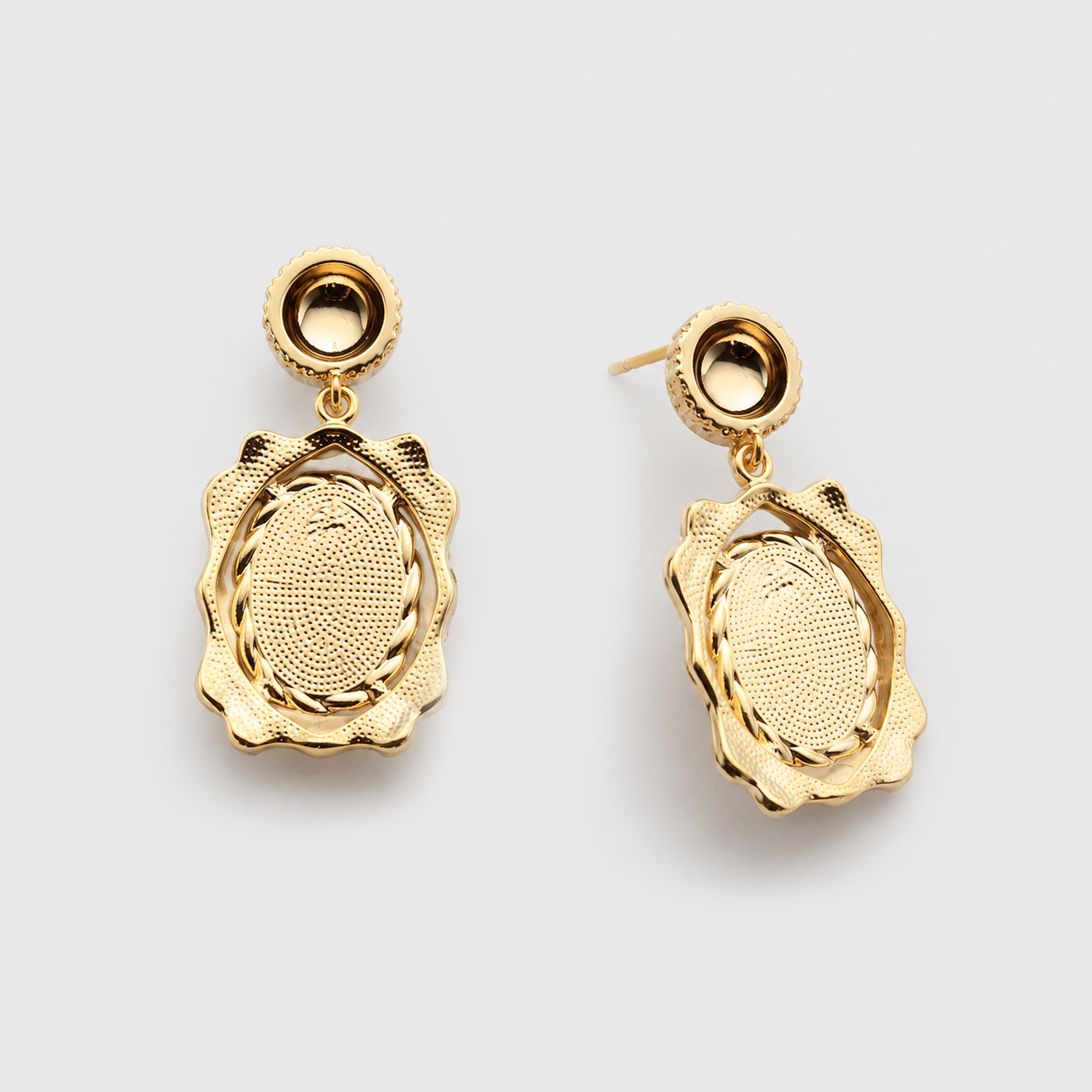 Ornate Shell Drop Earrings