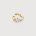 Star Zircon Huggie Earring
