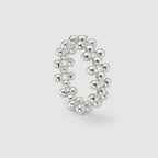 Silver Bead Open Ring