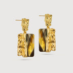 Marble Gold Drop Earrings