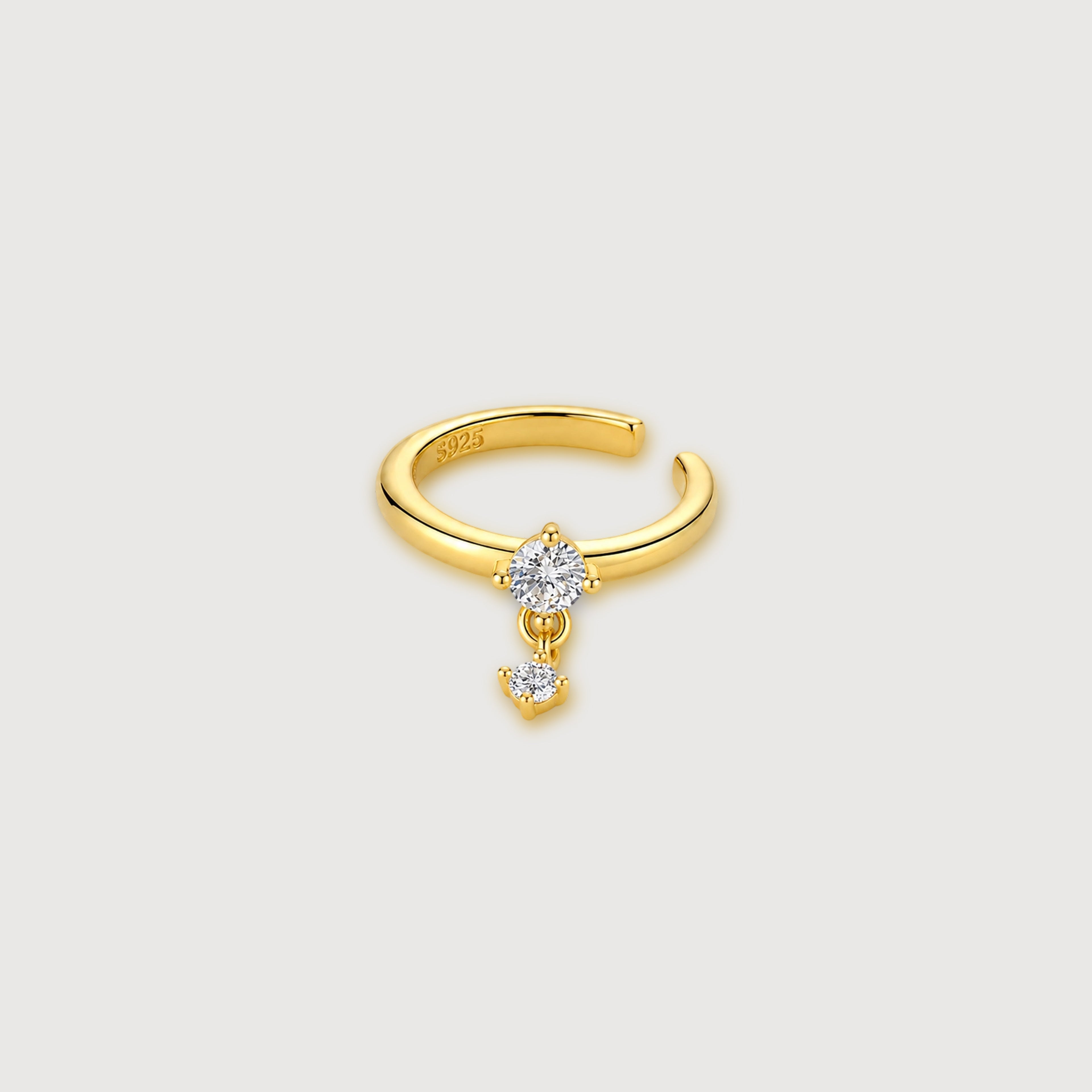 Zircon Drop Ear Cuff