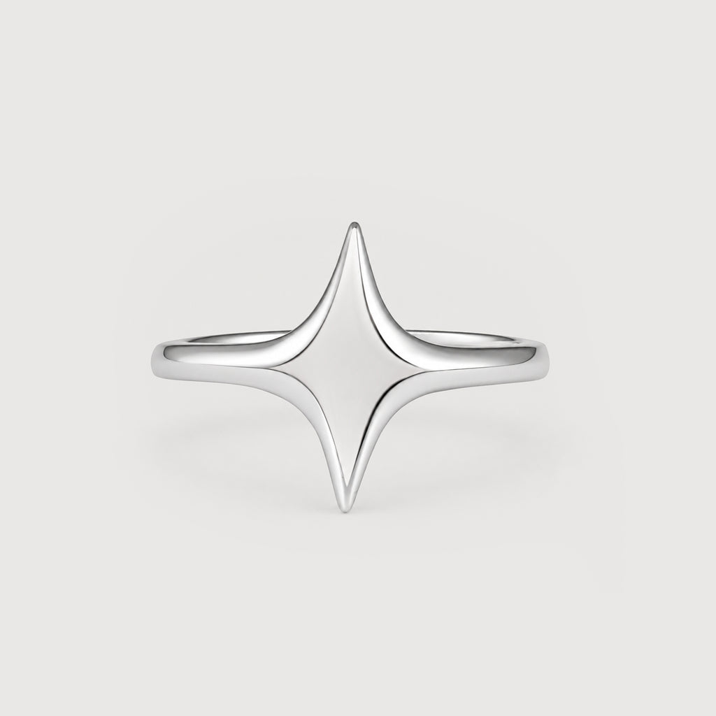 Silver Star Open Ring