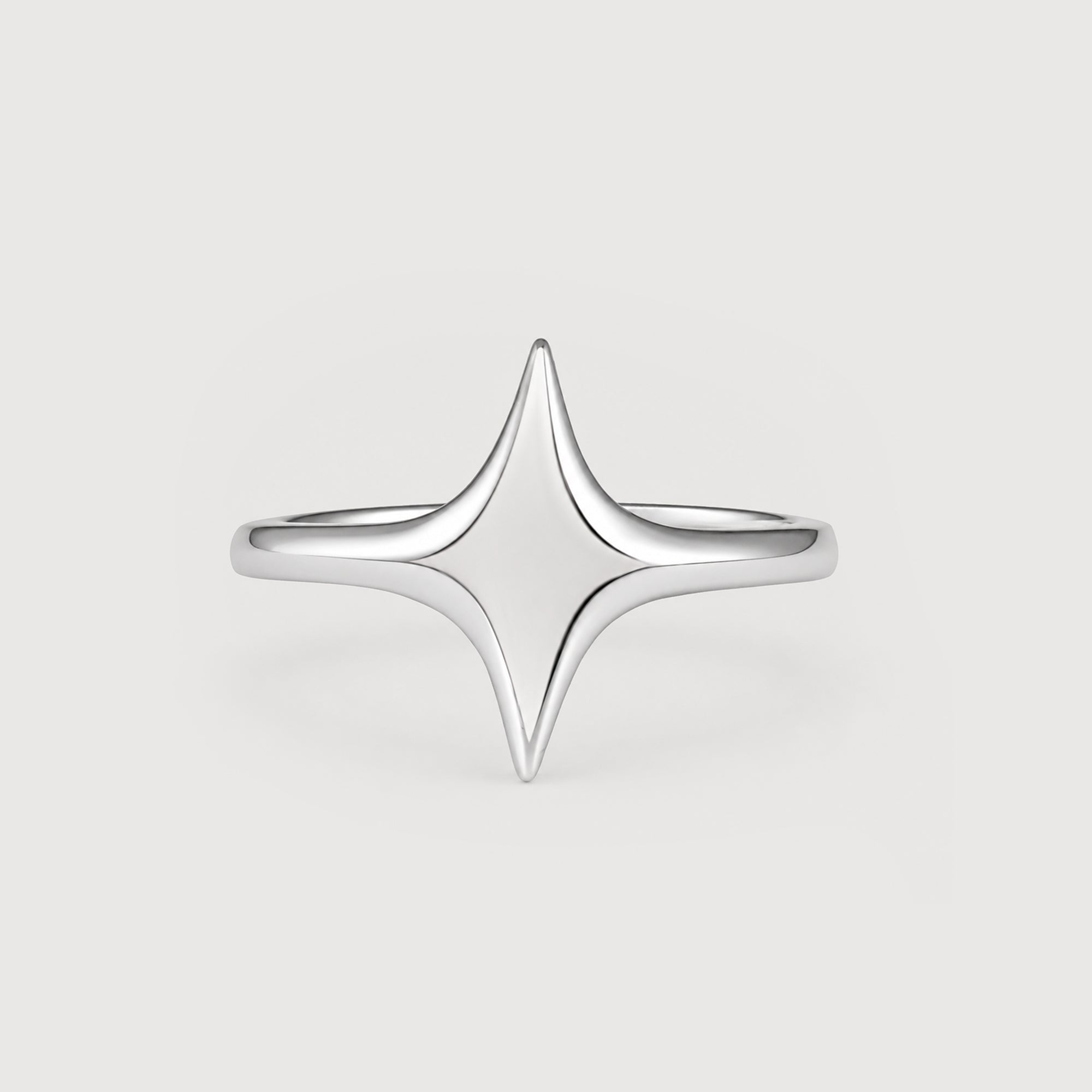Silver Star Open Ring