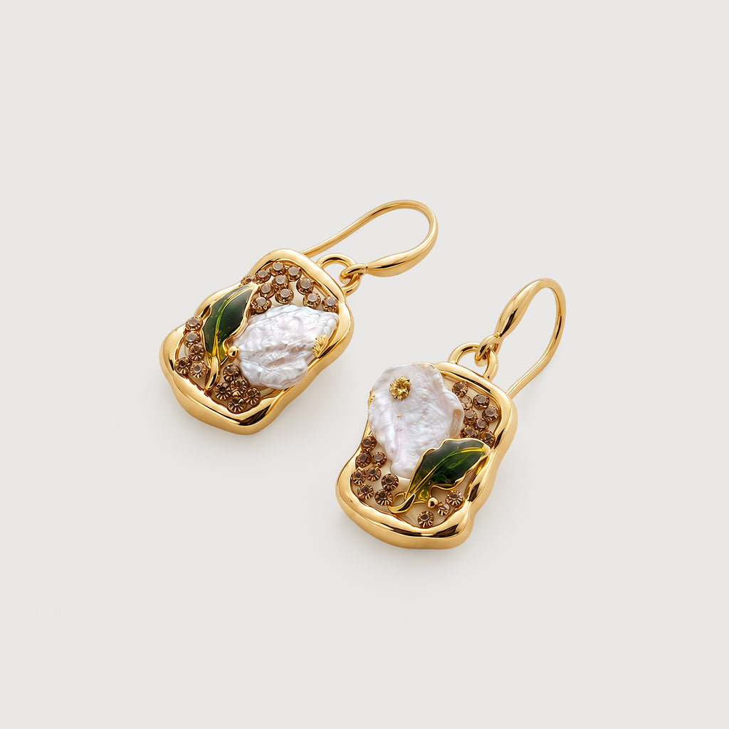 Pearl Garden Drop Earrings