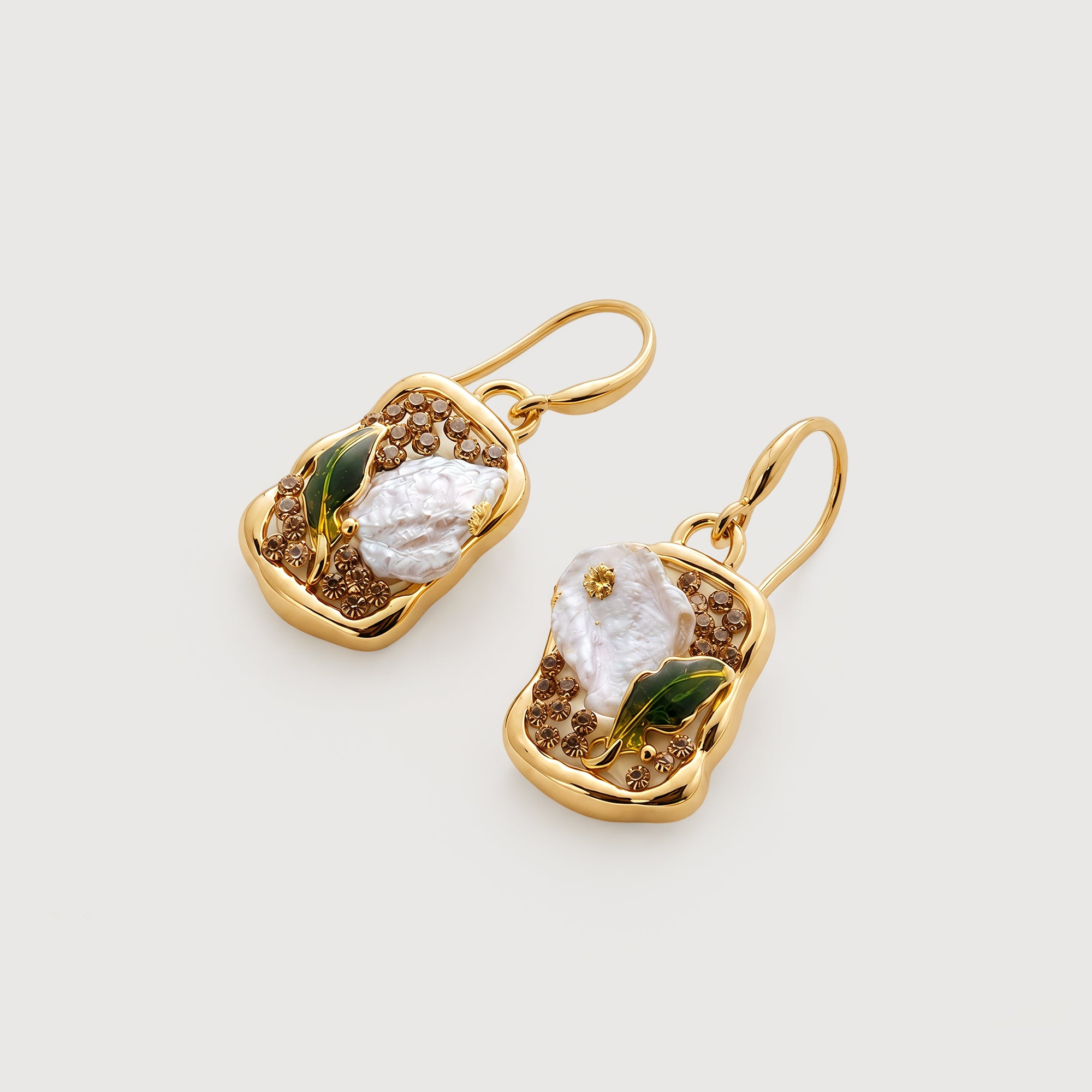 Pearl Garden Drop Earrings