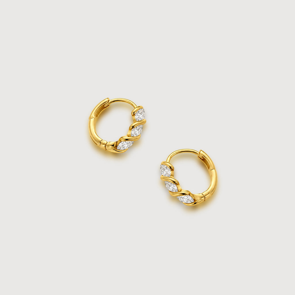 Braided Zircon Huggies