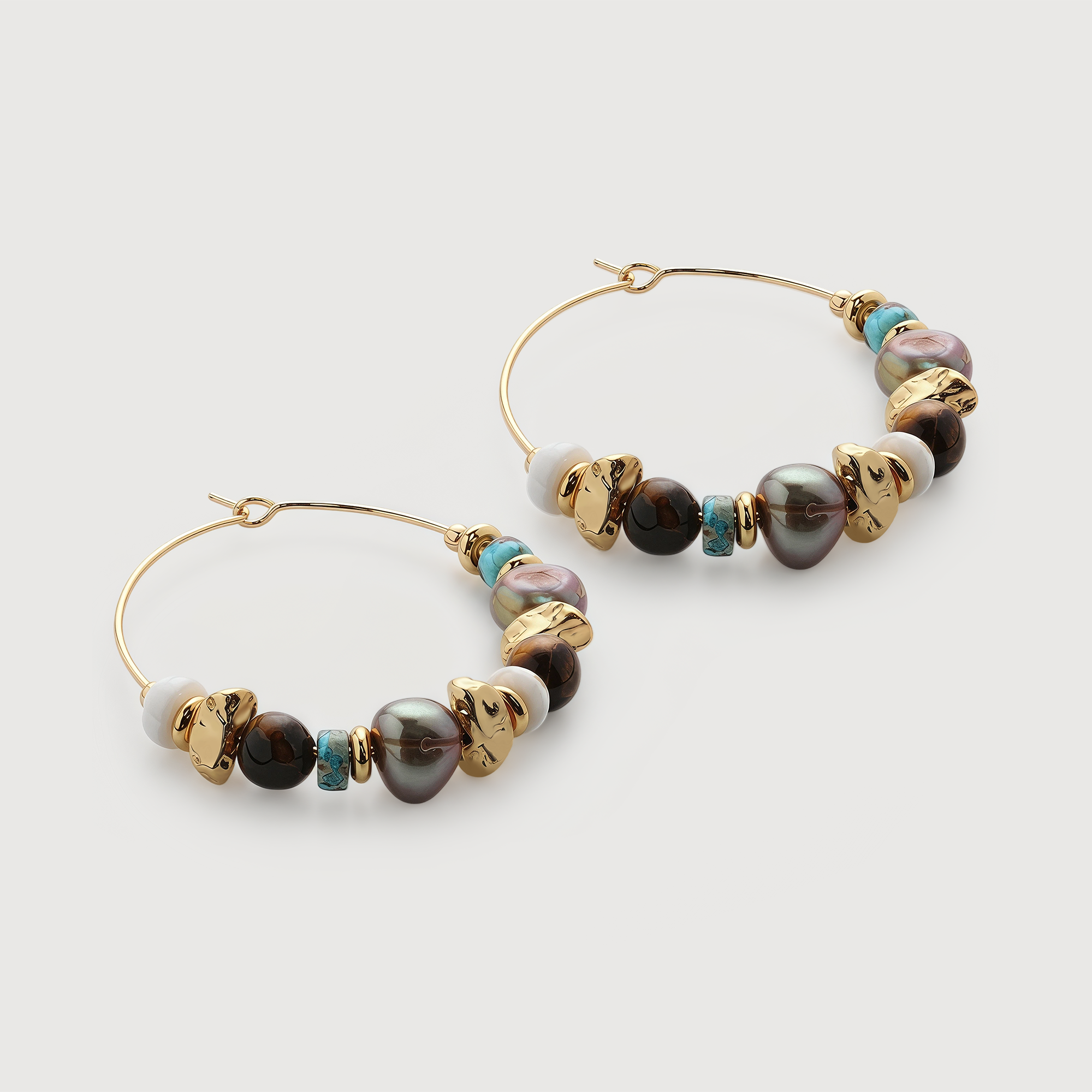 Artisan Beaded Hoops