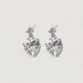 Radiant Heart-Shaped Zirconia Drop Earrings