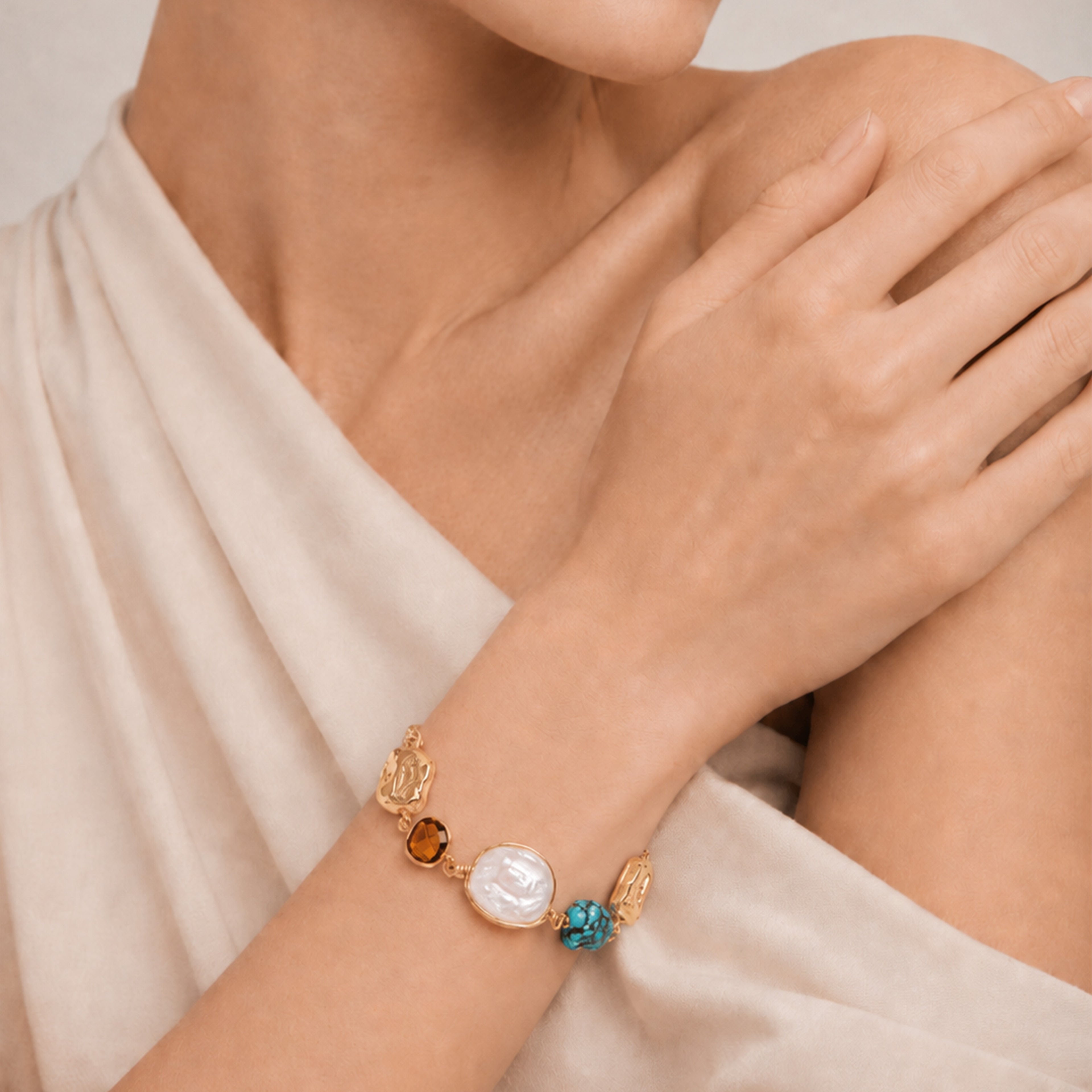 Turquoise Pearl Bracelet