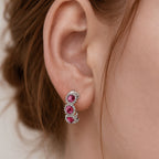 Zircon Hoop Earrings