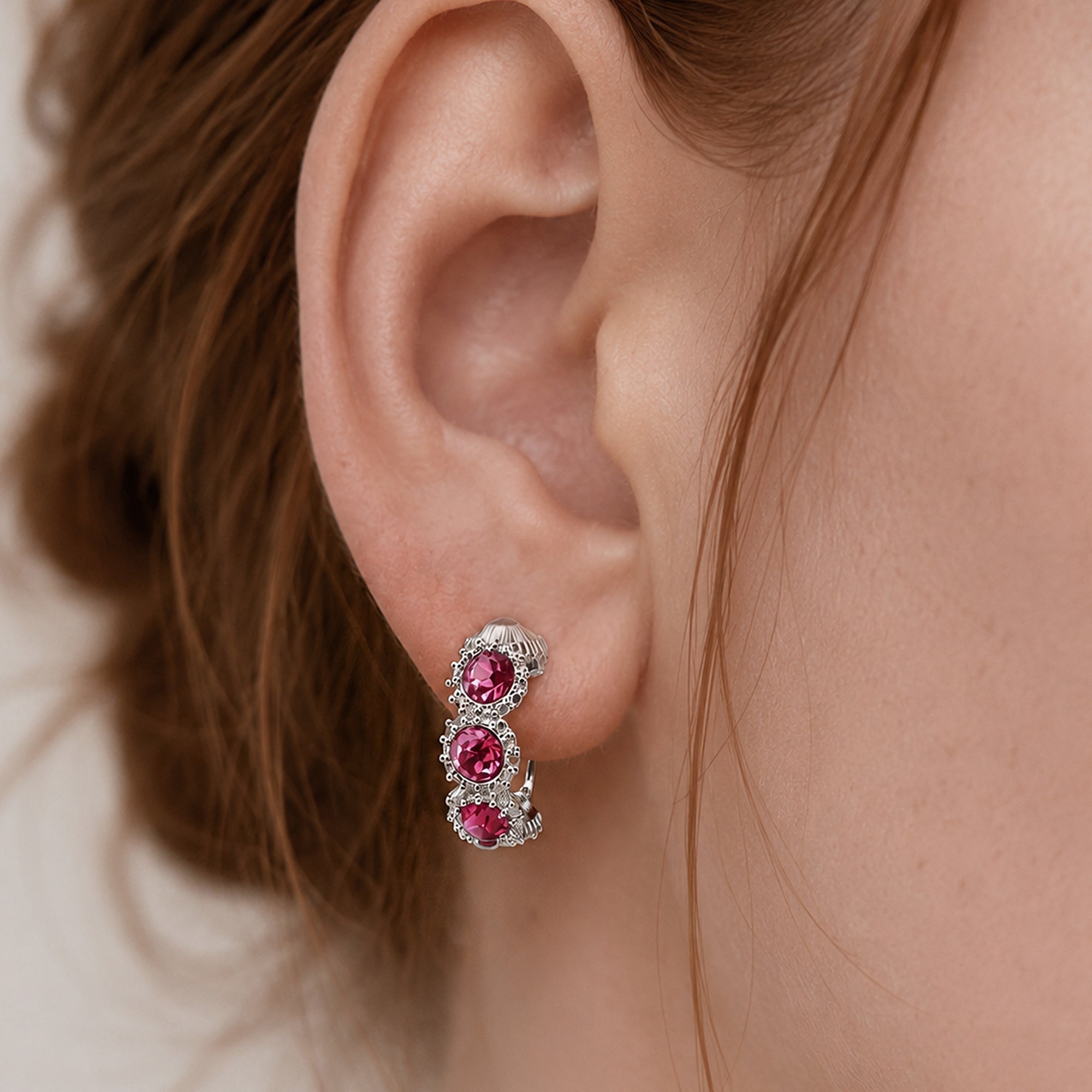 Zircon Hoop Earrings