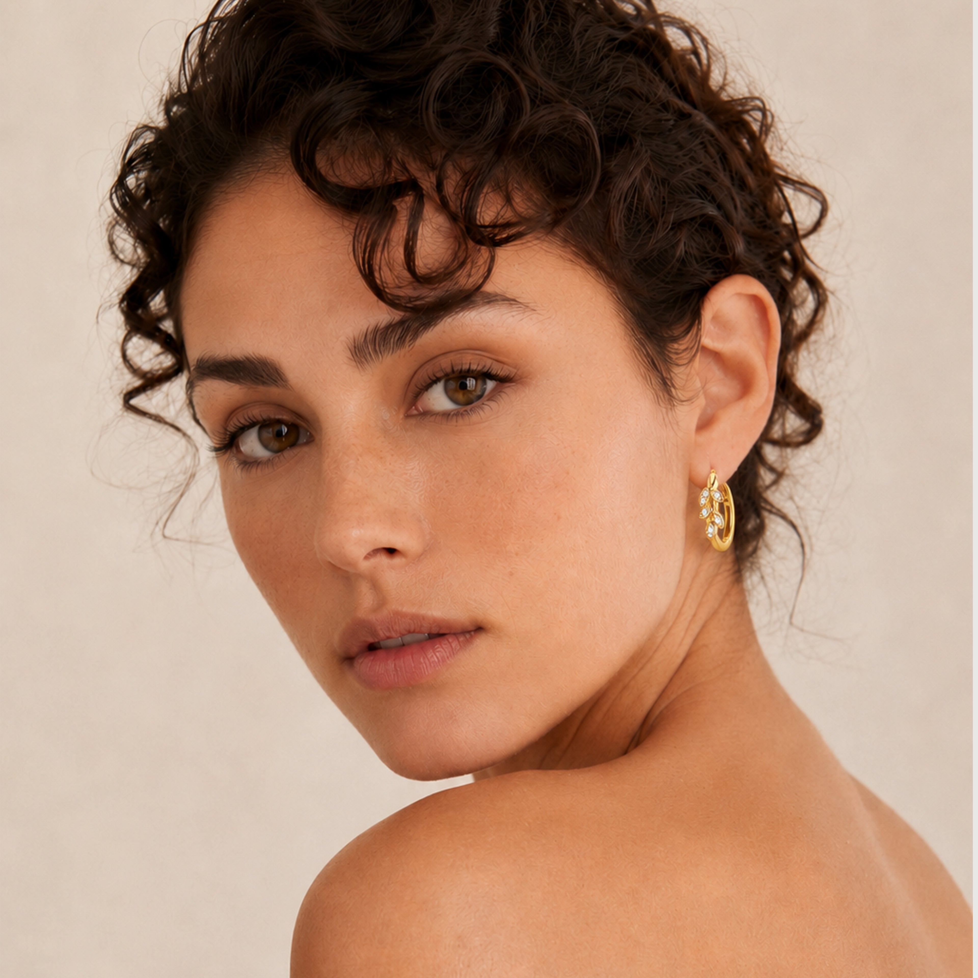 Leaf Huggie Earrings