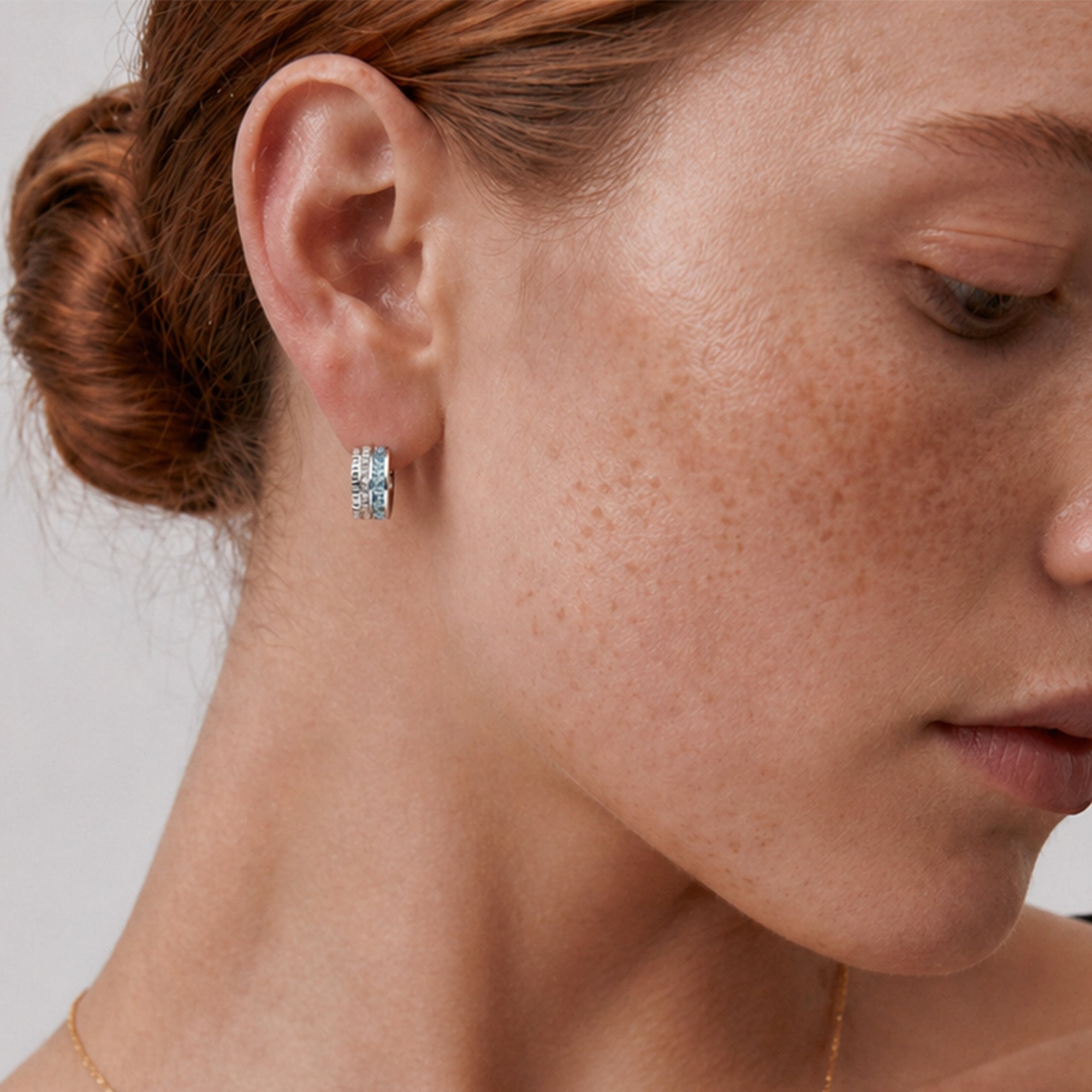 Zircon Huggie Earrings