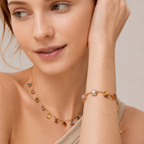 Rainbow Crystal Charm Necklace