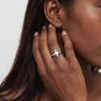 Silver Star Open Ring
