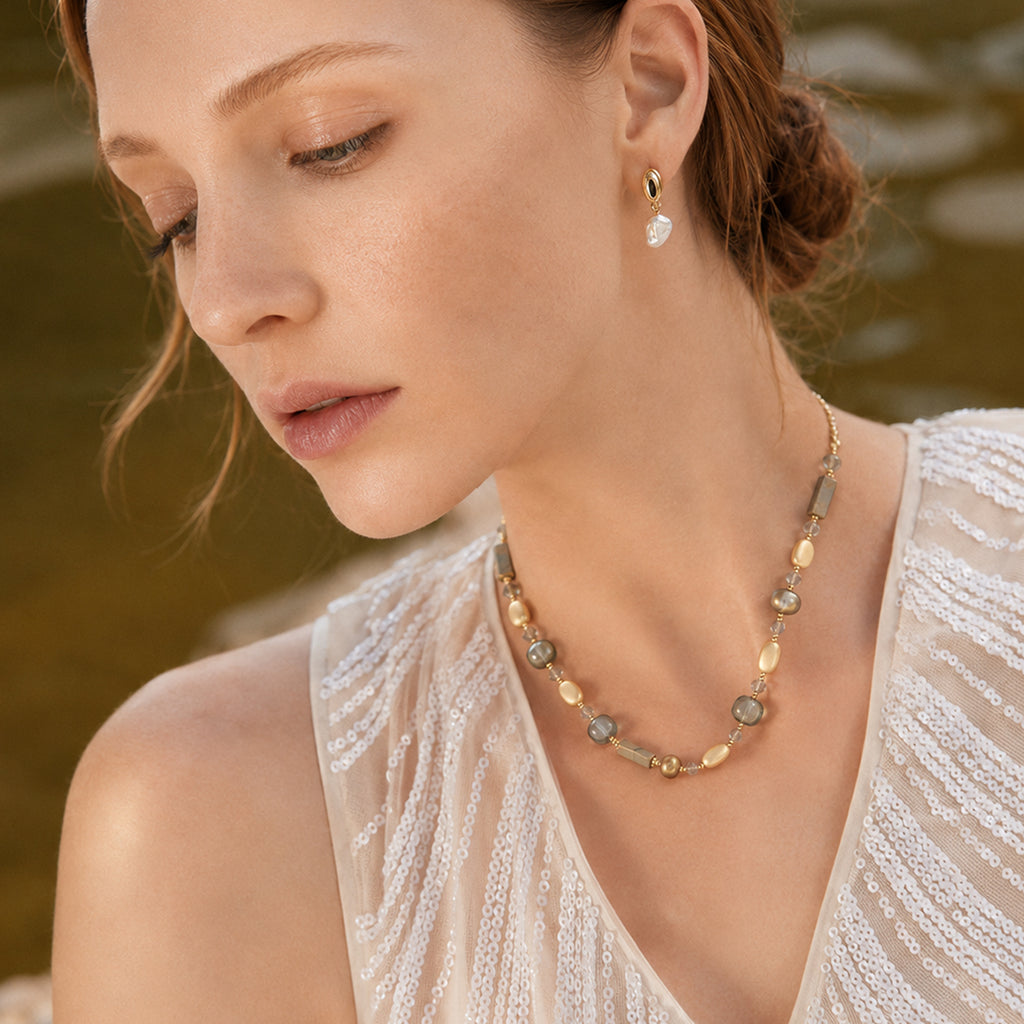 Pearl Gem Gold Necklace
