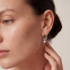 Moss Agate Drop Studs