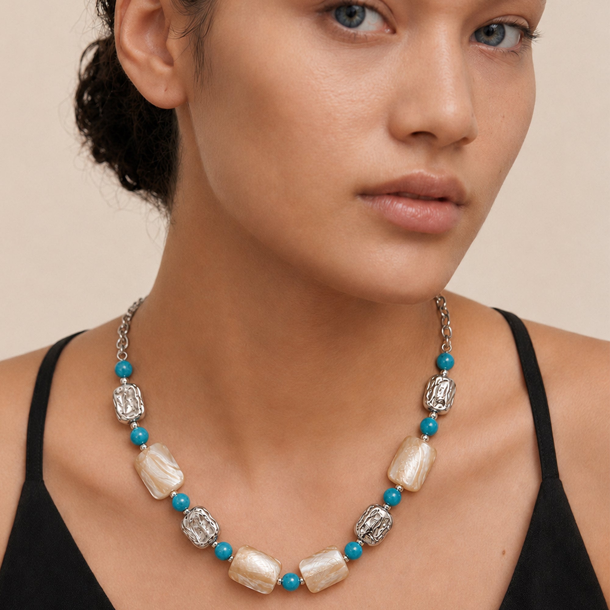 Luxe Shell Stone Necklace