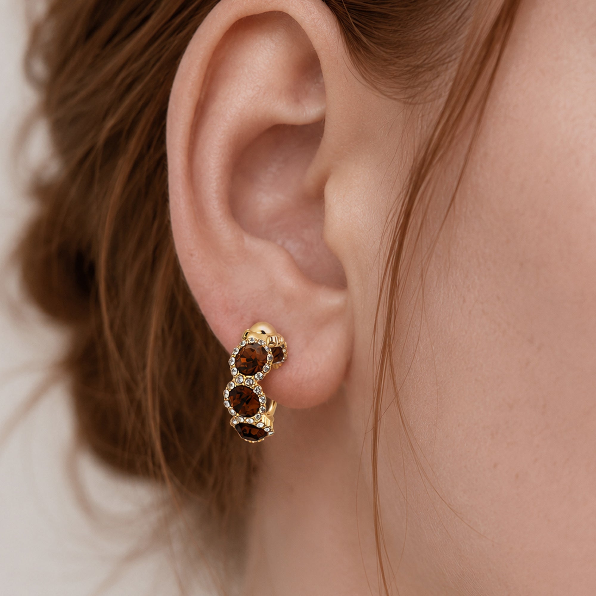 Zircon Hoop Earrings