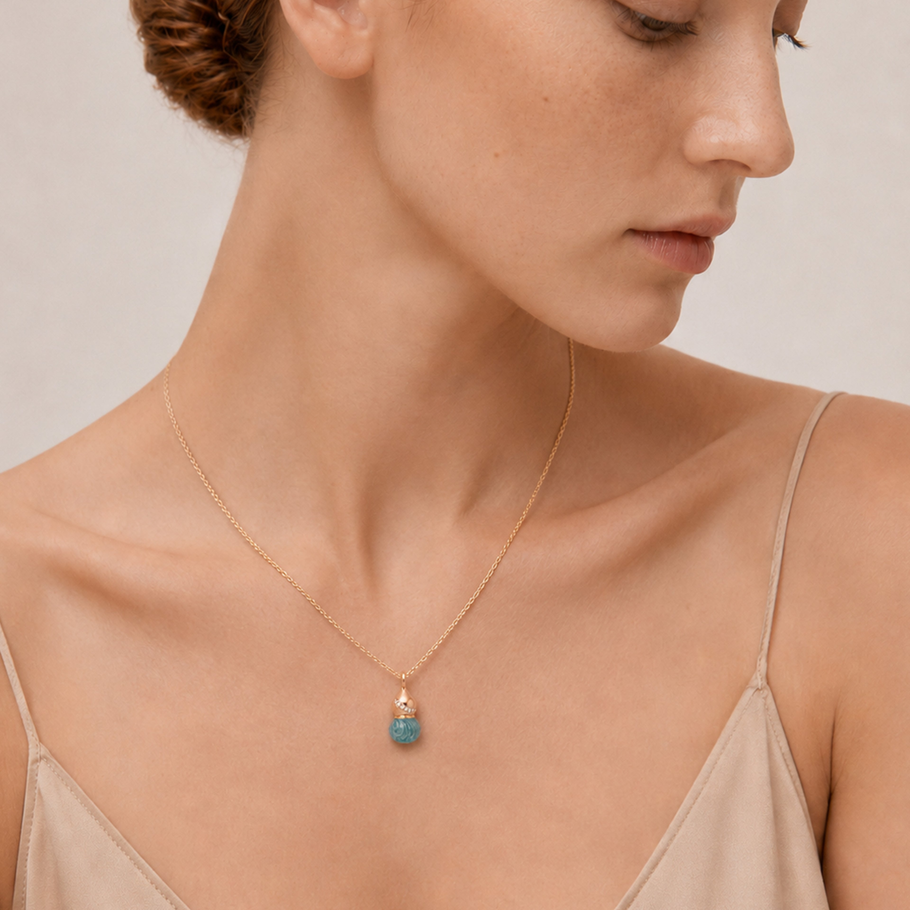 Aqua Drop Necklace