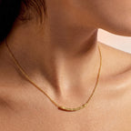 Gold Bar Chain Necklace