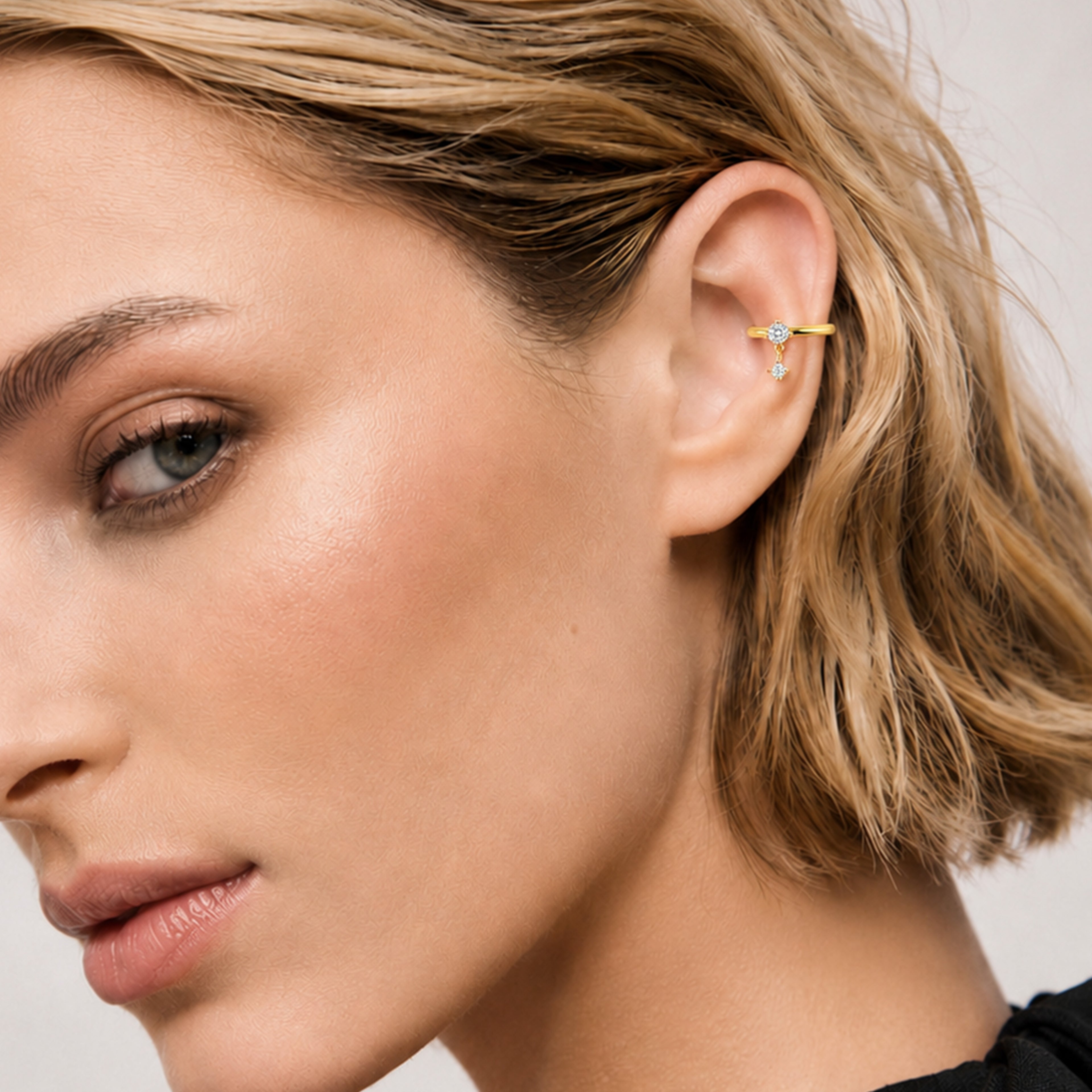 Zircon Drop Ear Cuff