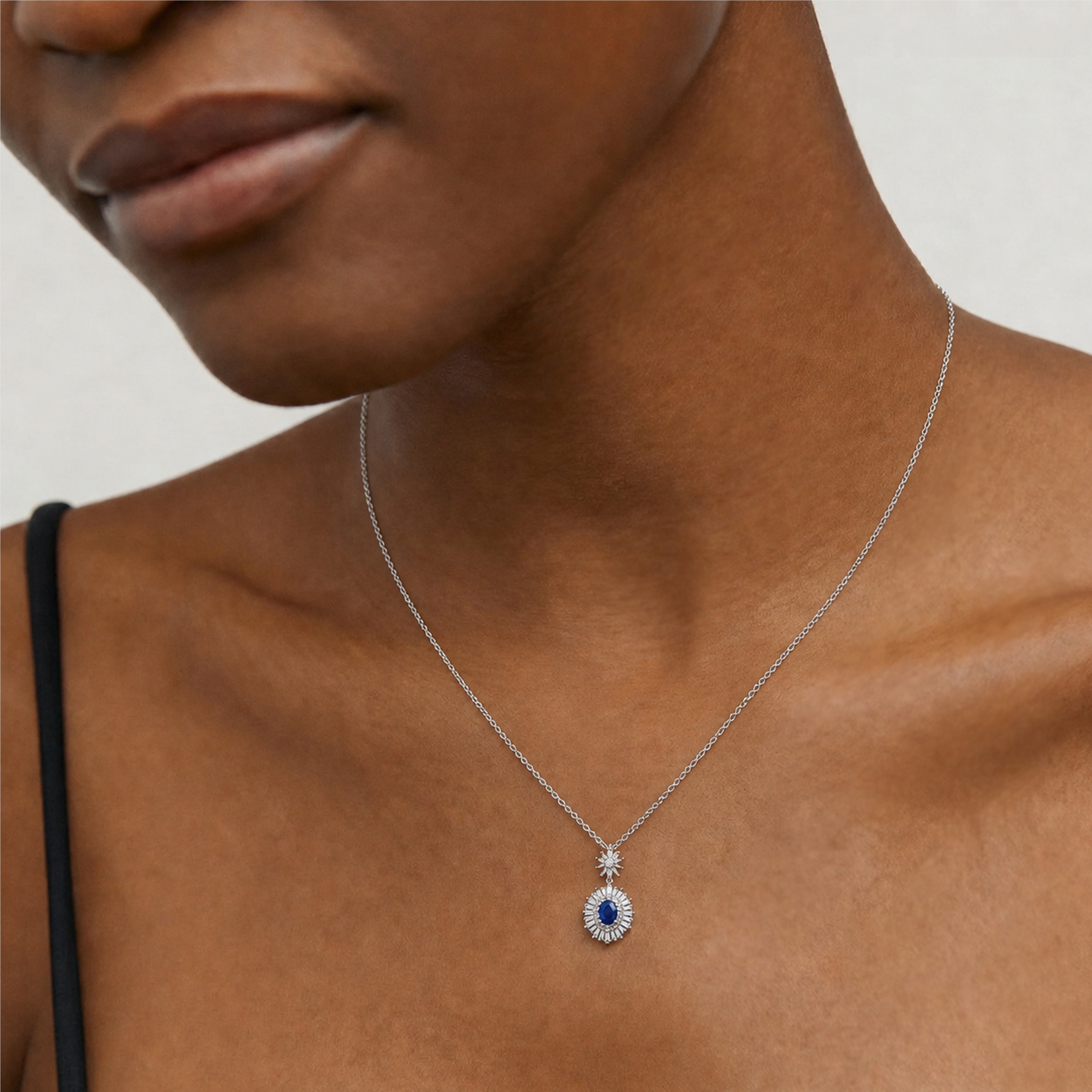 Royal Blue Zircon Necklace