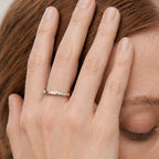 Zircon Facet Band Ring