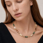 Shell Crystal Gold Necklace