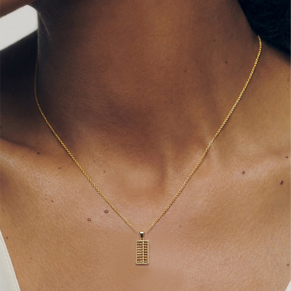 Gold Abacus Necklace