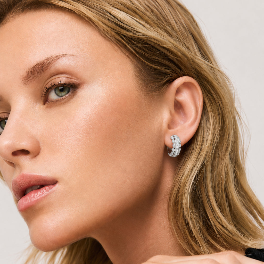Luxe Zircon Hoop Earrings
