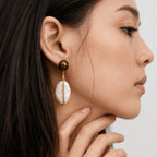 Tiger Pearl Drop Earrings