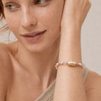 Pearl Crystal Charm Bracelet