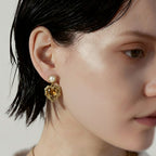 Pearl Heart Earrings