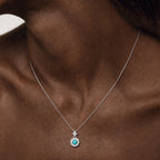 Turquoise Halo Necklace