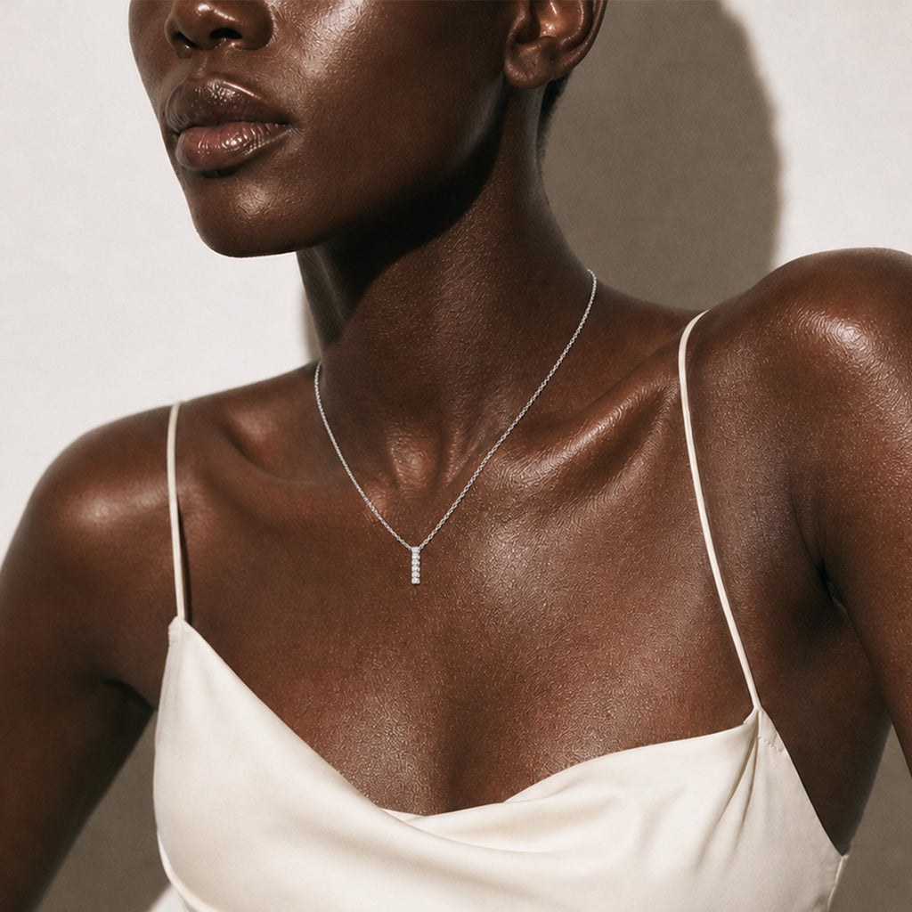 Zircon Bar Necklace