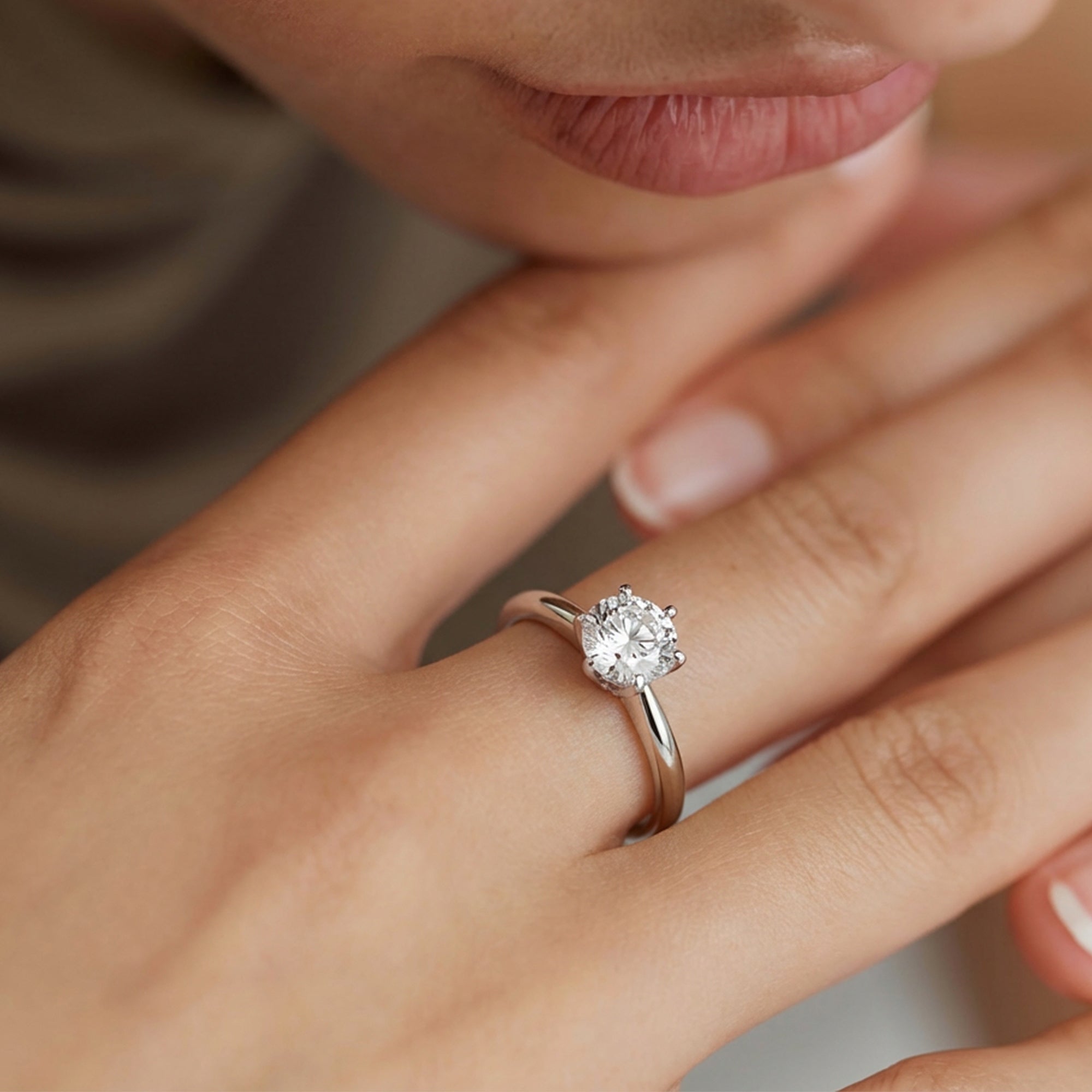 Moissanite Solitaire Ring