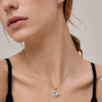 Silver Moon Pendant Necklace