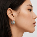 Abalone Hoop Earrings