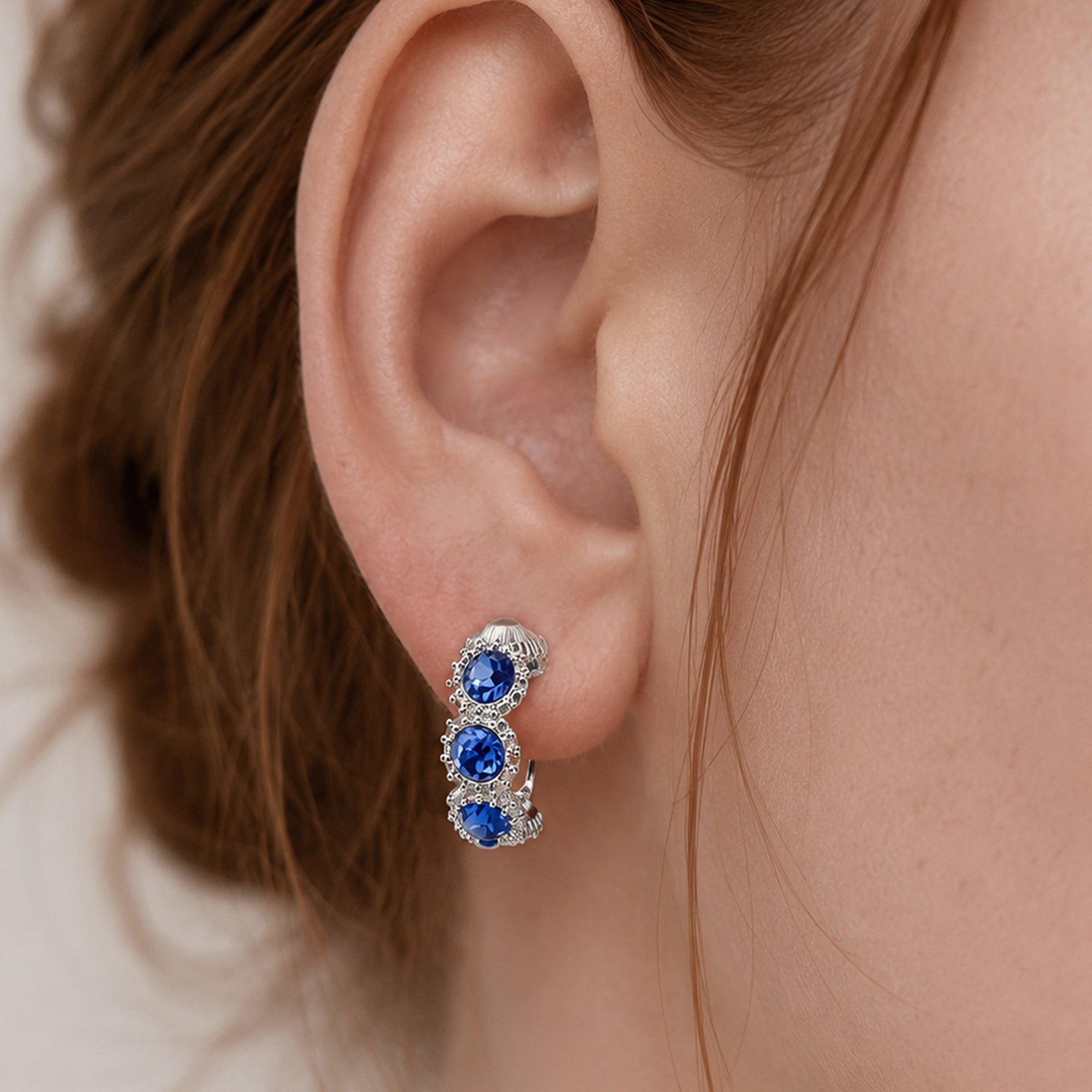 Zircon Hoop Earrings