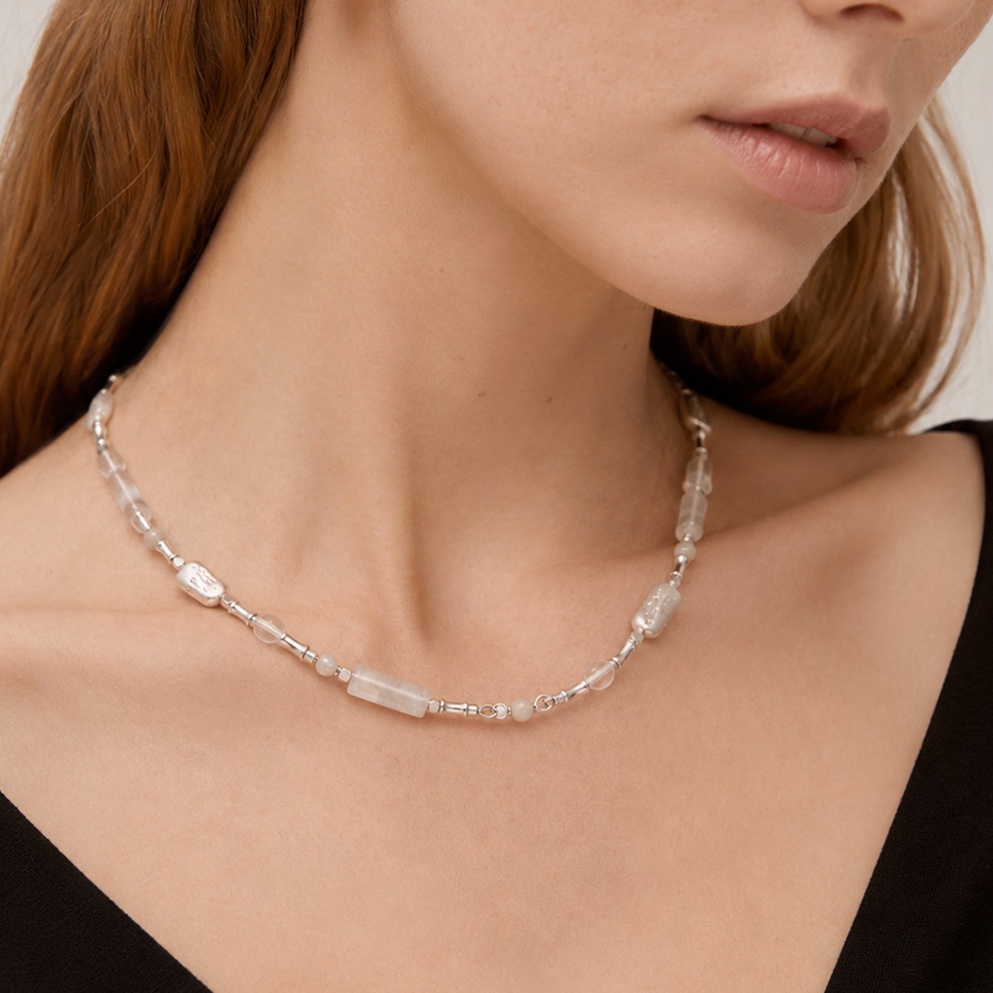 Silver Crystal Necklace