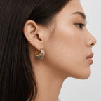 Abalone Hoop Earrings